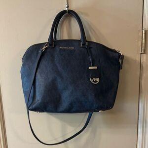 Michael Kors Satchel Purse Riley Baltic Signature Logo Handbag/ Crossbody